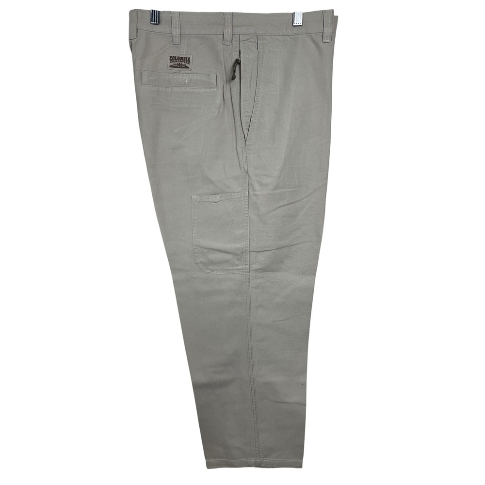 Columbia Canvas Utility Pants Mens 36x30 Beige Granite Cloth Outdoor Hiking A57
